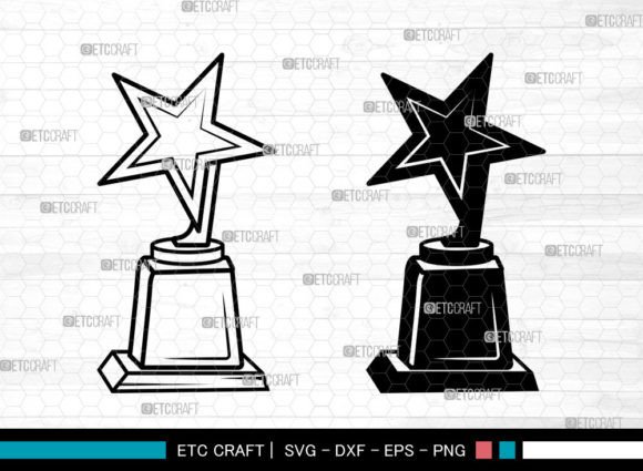 Award Trophy SVG: Crafts & Graphics for Local Branding