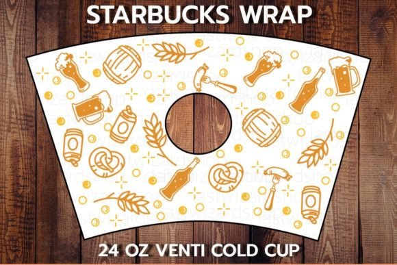 Beer Lover 24oz Cold Cup SVG for Crafts & Graphics
