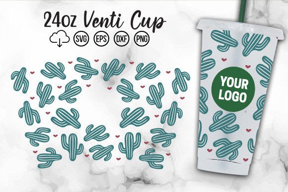 Cactus Cold Cup SVG: Graphics for Crafts & Branding