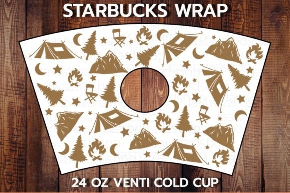 Camping 24oz Cup SVG: Graphics for Crafts-Driven Branding