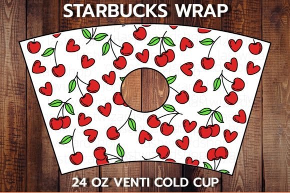Cherry Fruit 24oz Cup SVG: Graphics for Crafts & Local Branding