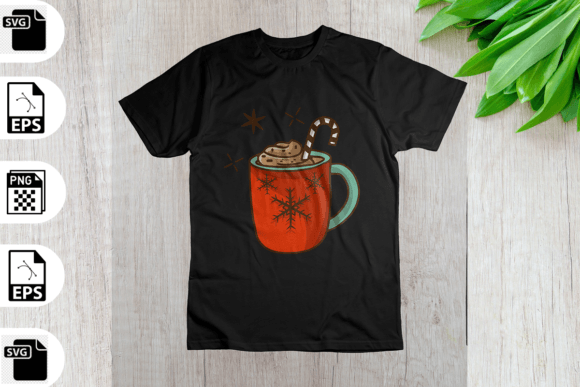 Christmas Cup SVG T-Shirt Design: Graphics for Warm, Festive Branding