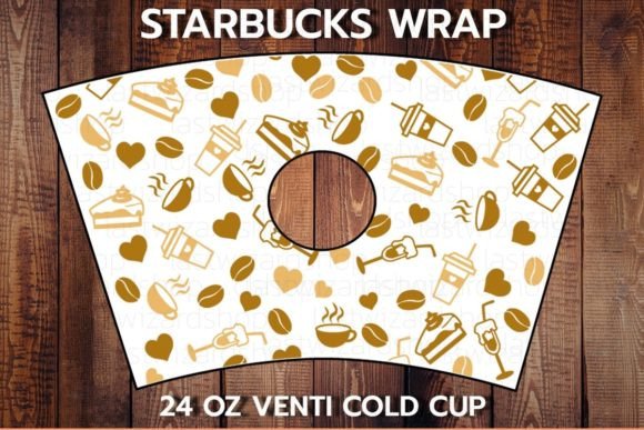 Coffee Cafe 24oz Cup SVG: Graphics for Local Crafts & Branding