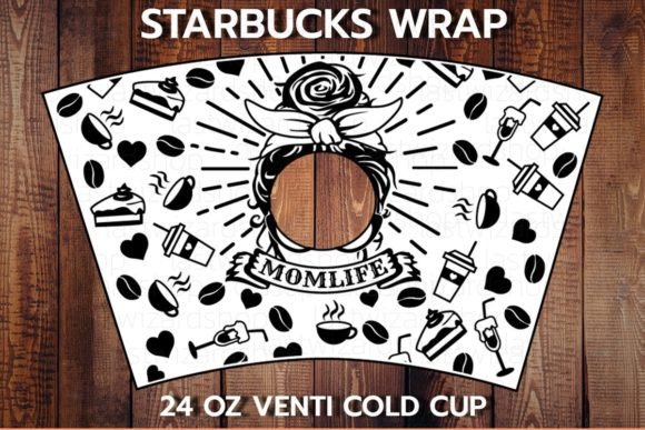 Coffee Mom 24oz Cold Cup SVG: Graphics for Crafts & Lifestyle Publishing
