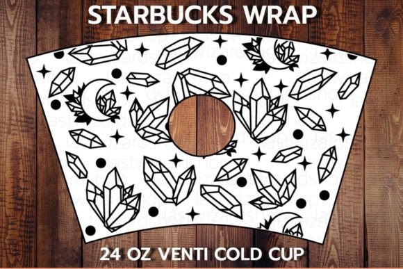 Crystal Moon 24oz Cold Cup SVG: Graphics for Local Crafts Branding