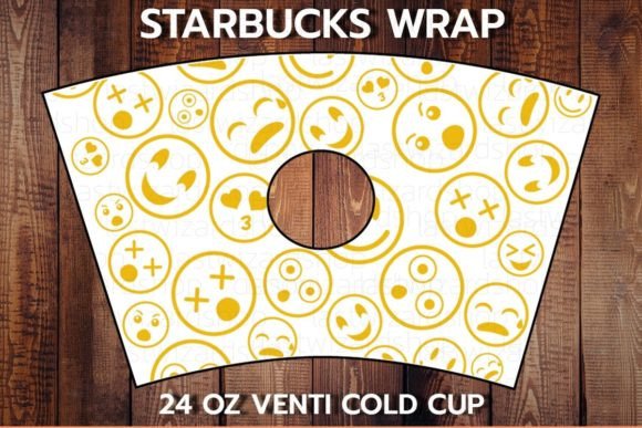 Emoji Smile Face 24oz Cup SVG: Graphics for Crafts & Branding