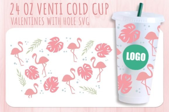 Flamingo Valentine’s Cup SVG: Graphics for Crafts