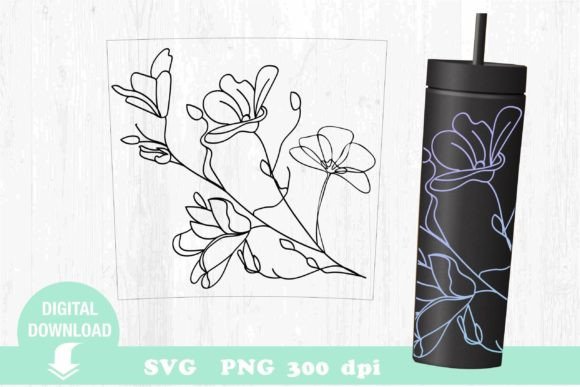 Floral SVG Graphics for Print Templates