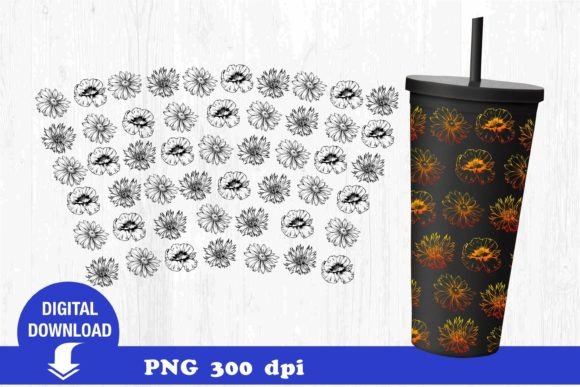 Flower SVG Graphics for Print Templates