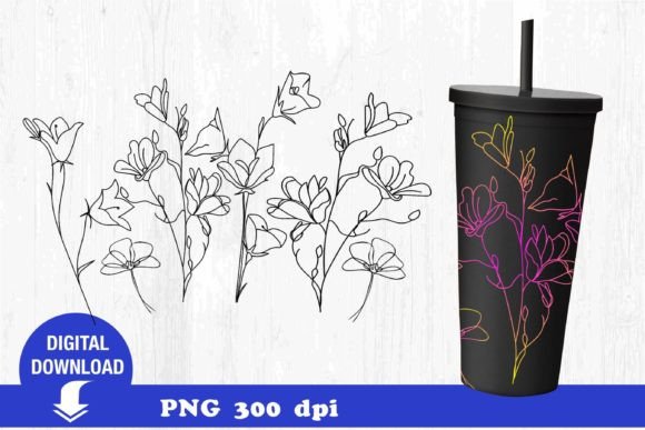 Flower SVG: Tumbler, Summer & Spring Graphics