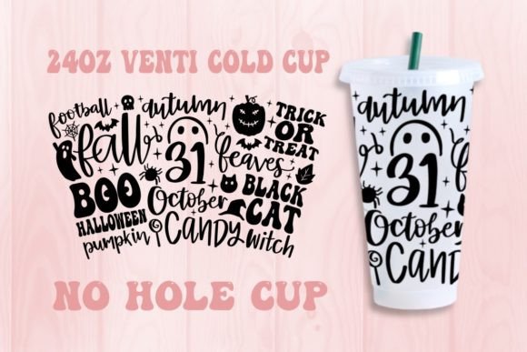 Halloween 31 October No Hole Cup Svg: Graphics for Crafts & Local Branding