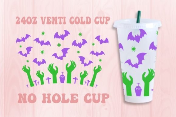 Halloween Zombie Hand No Hole Cup Svg: Graphics for Crafts & Campaigns