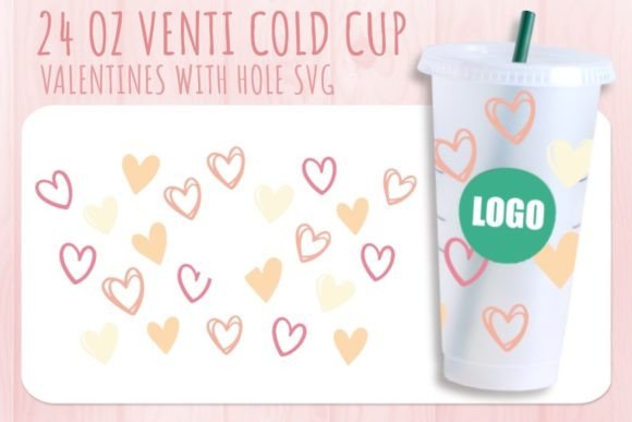 Hearts Valentines for a Starbucks Cup SVG: Graphics & Crafts Asset Review