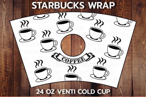 Hot Coffee 24oz Cup SVG: Graphics for Crafts & Branding