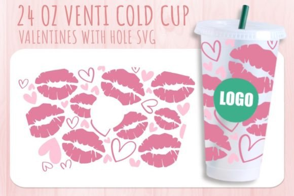 Kiss Valentine’s Cup SVG: Graphics for Crafts & Seasonal Branding
