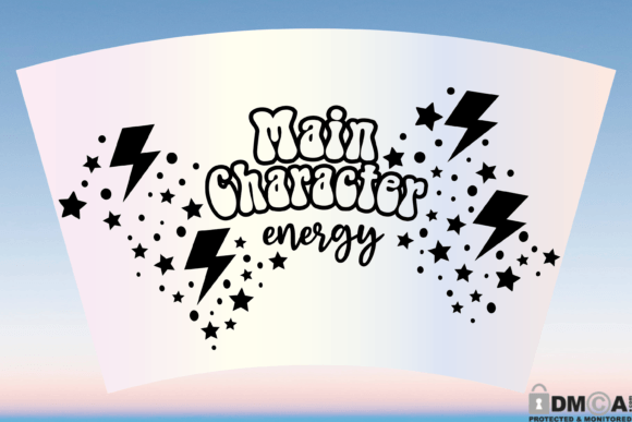 Main Character Energy 24oz Cup SVG: Graphics & Print Templates