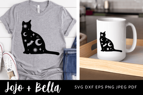 Mystic Cat SVG: Halloween Graphics for Crafts