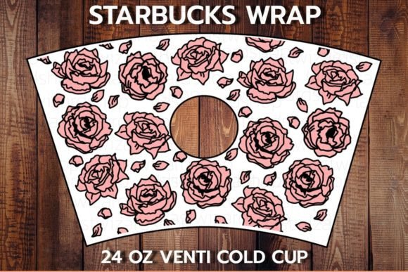 Peonies Floral 24oz Cup SVG: Graphics for Crafts