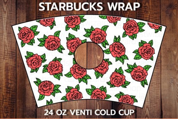 Roses 24oz Cup SVG: Graphics for Crafts & Brand Campaigns
