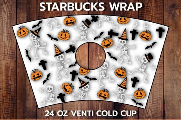 Skeletons Dance 24oz Cup SVG: Graphics & Print Templates
