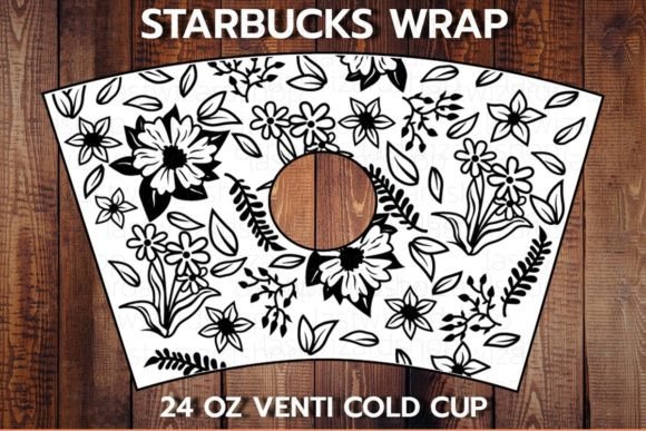 Spring Floral 24oz Cup SVG: Graphics for Crafts & Content