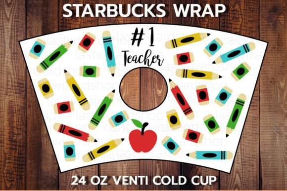 Teacher Pencil 24oz Cup SVG: Graphics for Crafts & Content