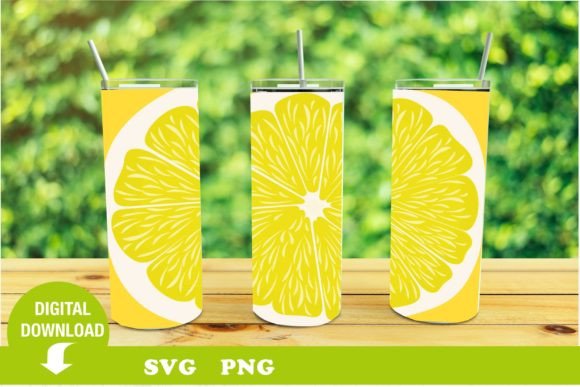 Tumbler SVG: Lemon. Fruit. Summer. Graphics & Print Templates