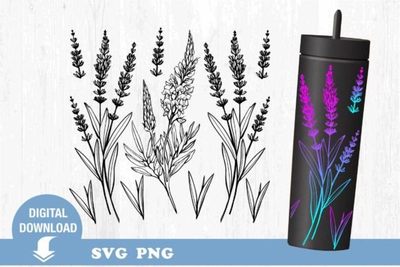 Tumbler SVG: Wildflowers — Graphics & Print Templates